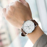 Fossil The Commuter White Dial Brown Leather Strap Watch for Men - FS5402 Authentic Buy Shop Now