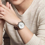 Fossil The Commuter White Dial Brown Leather Strap Watch for Men - FS5402 Authentic Buy Shop Now