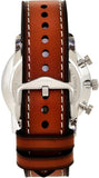 Fossil Goodwin Chronograph Blue Dial Brown Leather Strap Watch for Men - FS5414 Authentic Buy Shop Now
