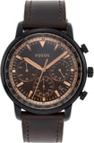 Fossil Goodwin Chronograph Brown Dial Brown Leather Strap Watch for Men - FS5529 Authentic Buy Shop Now