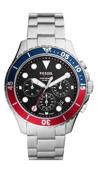 Fossil FB-03 Chronograph Black Dial Silver Steel Strap Watch for Men - FS5767 Authentic Buy Shop Now