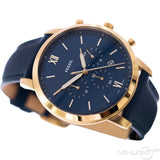 Fossil Neutra Chronograph Blue Dial Blue Leather Strap Watch for Men - FS5790 Authentic Buy Shop Now