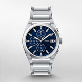 Fossil Everett Chronograph Blue Dial Silver Steel Strap Watch for Men - FS5795 Authentic Buy Shop Now