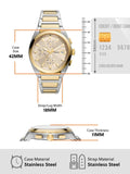 Fossil Everett Chronograph Gold Dial Two Tone Steel Strap Watch for Men - FS5796 Authentic Buy Shop Now