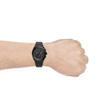 Fossil Everett Chronograph Black Dial Black Steel Strap Watch for Men - FS5797 Authentic Buy Shop Now