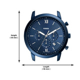 Fossil Neutra Chronograph Blue Dial Blue Steel Strap Watch for Men - FS5826 Authentic Buy Shop Now