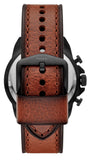 Fossil Bronson Chronograph Black Dial Brown Leather Strap Watch for Men - FS5856 Authentic Buy Shop Now