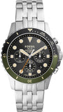 Fossil FB-01 Chronograph Black Dial Silver Steel Strap Watch for Men - FS5864 Authentic Buy Shop Now