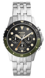 Fossil FB-01 Chronograph Black Dial Silver Steel Strap Watch for Men - FS5864 Authentic Buy Shop Now