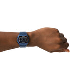 Fossil Retro Analog-Digital Black Dial Blue Steel Strap Watch for Men - FS5896 Authentic Buy Shop Now