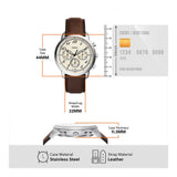 Fossil Neutra Chronograph White Dial Brown Leather Strap Watch for Men - FS6022 Authentic Buy Shop Now