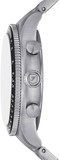 Fossil Sport Tourer Chronograph Black Dial Silver Steel Strap Watch for Men - FS6045 Authentic Buy Shop Now