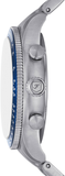Fossil Sport Tourer Chronograph Blue Dial Silver Steel Strap Watch for Men - FS6047 Authentic Buy Shop Now