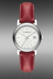 Burberry The City Silver Dial Red Leather Strap Watch for Women - BU9129 Authentic Buy Shop Now