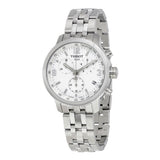 Tissot PRC 200 Chronograph White Dial Silver Steel Strap Watch For Men - T055.417.11.017.00 Authentic Buy Shop Now
