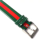 Gucci G Frame Quartz Green & Red Mother of Pearl Dial Multicolor Leather Strap Watch For Women - YA147408 Authentic Buy Shop Now