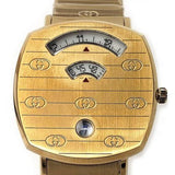 Gucci Grip Yellow Gold Dial Yellow Gold Steel Strap Unisex Watch - YA157403 Authentic Buy Shop Now