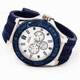 Guess Force White Dial Blue Rubber Strap Watch For Men - W0674G4 Authentic Buy Shop Now