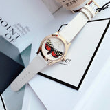 Gucci G Timeless Butterfly White Dial White Leather Strap Watch For Women - YA1264062 Authentic Buy Shop Now