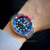 Seiko 5 Sports Automatic Blue Dial Silver Steel Strap Watch For Men - SRPD53K1 Authentic Buy Shop Now