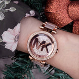 Michael Kors Parker Pink Dial Pink Steel Strap Watch for Women - MK6176 Authentic Buy Shop Now