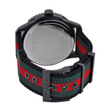 Gucci G Timeless Sport Black Dial Two Tone NATO Strap Watch For Men - YA126229 Authentic Buy Shop Now