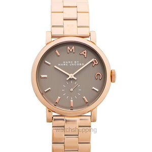 Marc Jacobs Baker Brown Dial Rose Gold Steel Strap Watch for Women - MBM8632 Authentic Buy Shop Now