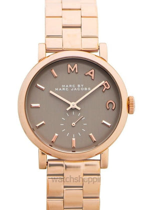 Marc Jacobs Baker Brown Dial Rose Gold Steel Strap Watch for Women - MBM8632 Authentic Buy Shop Now