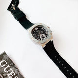 Guess Headline Chronograph Grey Dial Black Rubber Strap Watch for Men - GW0571G1 Authentic Buy Shop Now