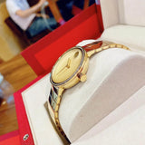 Movado Edge Gold Dial Gold Steel Strap Watch for Women - 3680014 Authentic Buy Shop Now