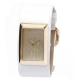 Marc Jacobs Champagne Dial White Leather Strap Watch for Women - MBM2043 Authentic Buy Shop Now