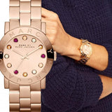 Marc Jacobs Amy Dexter Rose Gold Dial Rose Gold Steel Strap Watch for Women - MBM3216 Authentic Buy Shop Now