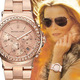 Michael Kors Dylan Rose Gold Rose Gold Steel Strap Watch for Women - MK5586 Authentic Buy Shop Now