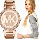 Michael Kors Parker Rose Gold Dial Rose Gold Steel Strap Watch for Women - MK5865 Authentic Buy Shop Now