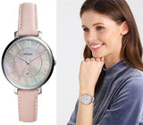 Fossil Jacqueline Blush Mother of Pearl Dial Pink Leather Strap Watch for Women - ES4151 Authentic Buy Shop Now