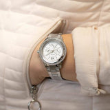 Fossil Stella Sport Multifunction Silver Dial Silver Steel Strap Watch for Women - ES5108 Authentic Buy Shop Now