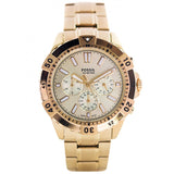 Fossil Garrett Chronograph Gold Dial Gold Steel Strap Watch for Men - FS5772 Authentic Buy Shop Now