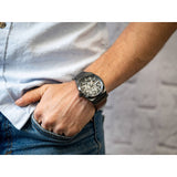Fossil Everett Automatic Skeleton Grey Dial Grey Steel Strap Watch for Men - ME3206 Authentic Buy Shop Now