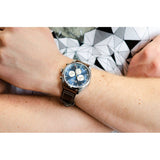 Hugo Boss Pioneer Chronograph Blue Dial Brown Leather Strap Watch For Men - 1513709 Authentic Buy Shop Now