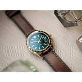Versace Hellenyium Green Dial Brown Leather Strap Watch for Men - V11090017 Authentic Buy Shop Now