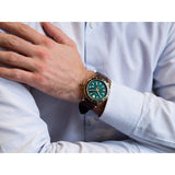 Versace Hellenyium Green Dial Brown Leather Strap Watch for Men - V11090017 Authentic Buy Shop Now