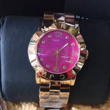 Marc Jacobs Amy Pink Dial Rose Gold Steel Strap Dial Watch for Women - MBM8625 Authentic Buy Shop Now