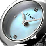 Gucci Diamantissima Diamonds Mother of Pearl Dial Silver Mesh Bracelet Watch for Women - YA141512 Authentic Buy Shop Now