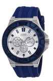 Guess Force White Dial Blue Rubber Strap Watch For Men - W0674G4 Authentic Buy Shop Now
