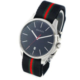 Gucci G Timeless Analog Quartz Black Dial Black NATO Strap Watch For Men - YA126321 Authentic Buy Shop Now