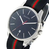 Gucci G Timeless Analog Quartz Black Dial Black NATO Strap Watch For Men - YA126321 Authentic Buy Shop Now