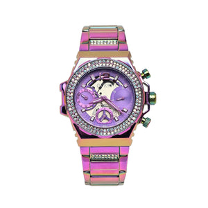 Guess Fusion Chronograph Purple Dial Purple Steel Strap Watch for Women - GW0552L4 Authentic Buy Shop Now