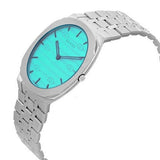 Gucci 25H Quartz Turquoise Dial Silver Steel Strap Watch For Women - YA163409 Authentic Buy Shop Now