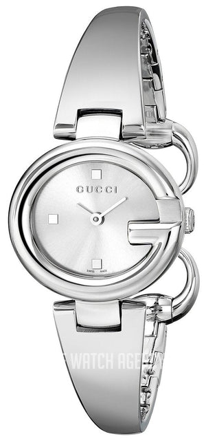Gucci Guccissima Quartz Silver Dial Silver Steel Strap Watch For Women - YA134502 Authentic Buy Shop Now