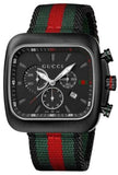 Gucci Coupe Chronograph Quartz Black Two Tone NATO Strap Watch For Men - YA131202 Authentic Buy Shop Now